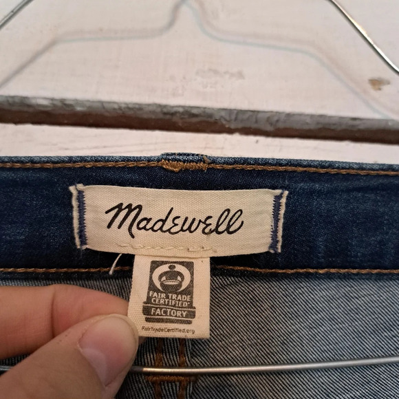 Madewell 10 Inch High Rise Ankle Skinny Jeans Raw Hem Women's, Size 27 - Picture 6 of 9